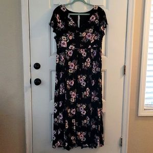 Floral print maxi dress